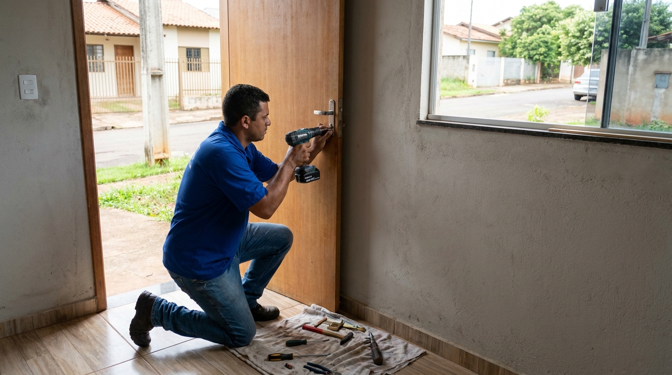 Instalação de Fechadura de Porta no Badu, Niterói‑RJ